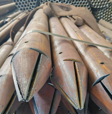 淮北出尖打孔加工无缝注浆钢花管注浆管厂家